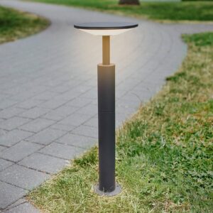 Antracitové chodníkové LED svietidlo Fenia