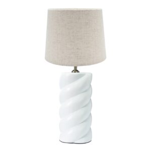 PR Home Spin lampa Ø 35 cm biela/ľan prírodná