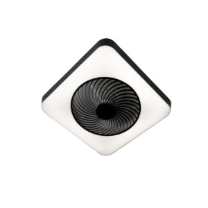 Stropný ventilátor hranatý čierny vrátane LED stmievateľných - Climo