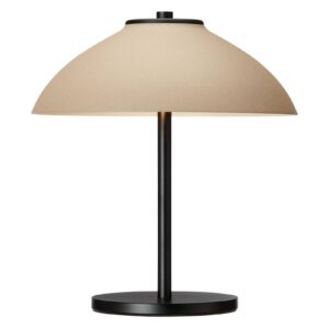 Stolná lampa Vali, výška 25,8 cm, čierna/béžová