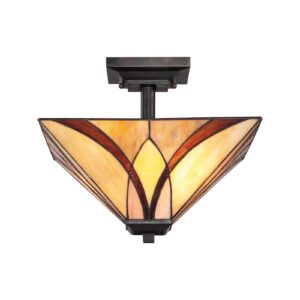 Stropné svietidlo Asheville dizajn Tiffany 30