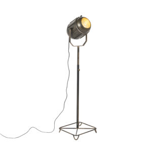 Priemyselná stojaca lampa bronzová 140 cm - Broca