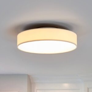 Látkové stropné LED svietidlo Saira 30 cm biele