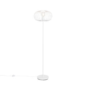 Dizajnová stojaca lampa biela - Johanna