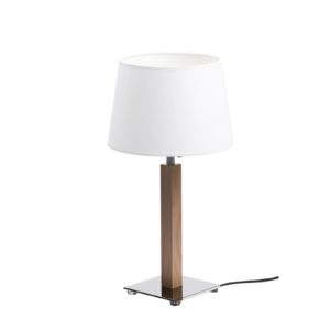 Aluminor Quatro Up stolová lampa sivý dub/chróm