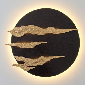 Firmamento – čierno-zlaté nástenné LED svietidlo