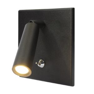 Lampa na čítanie BL1-LED, vypínač, čierna