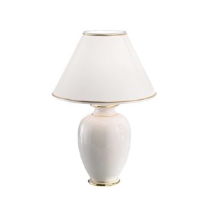 Stolná lampa Giardino Avorio bielo-zlatá