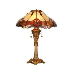 Stolná lampa Cambria v štýle Tiffany