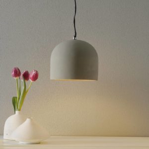 Závesná lampa Broni z betónu, Ø 20 cm