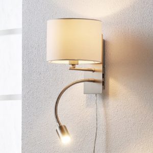 Textilné nástenné svetlo Florens LED lampa čítanie