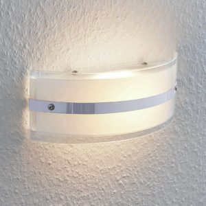 Sklená nástenná lampa Zinka s LED