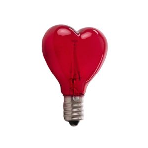 E14 1W LED žiarovka 5V Mouse Lamp, srdce červená
