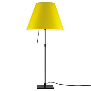 Luceplan Costanza stolná lampa D13 čierna/žltá