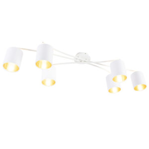 Moderné stropné svietidlo biele 6 svetiel – Lofty
