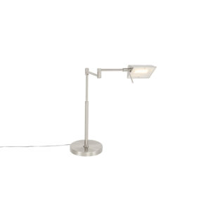 Dizajnová stolná lampa z ocele vrátane LED s dotykovým stmievačom - Notia