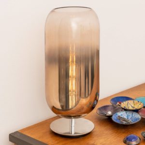 Artemide Gople stolová lampa bronzová/strieborná