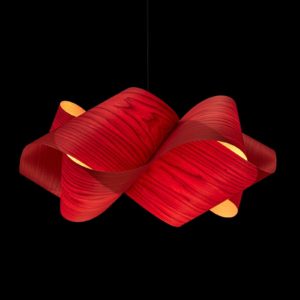 LZF Swirl závesná, kábel čierna Ø 54 cm červená