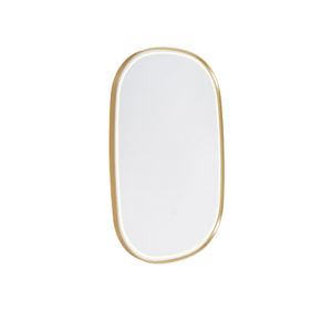 Kúpeľňové zrkadlo zlaté vrátane LED s dotykovým stmievačom oválne – Miral