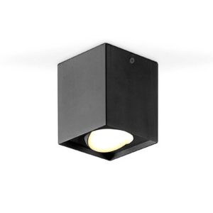 EVN Kardanus stropné LED svetlo, 9×9 cm, čierna