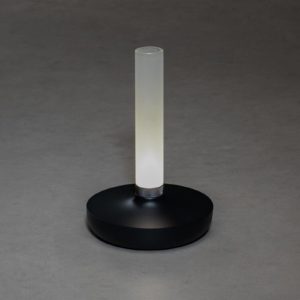 LED lampa Biarritz IP54 batéria CCT čierna