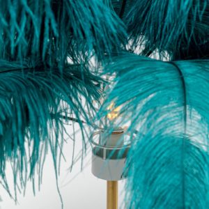 KARE Feather Palm stolová lampa s perím