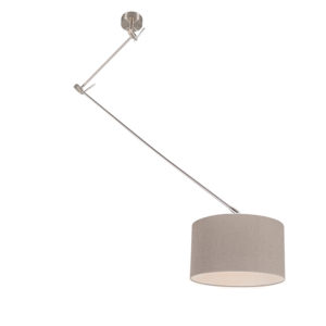 Závesná lampa oceľová s tienidlom nastaviteľná 35 cm stará šedá – Blitz I.