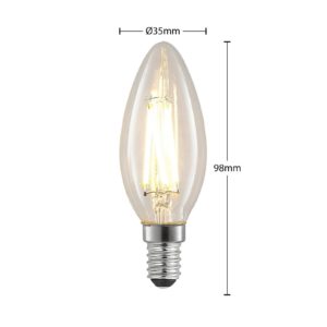 LED žiarovka E14 4W 827 sviečka stmievateľná 2 ks
