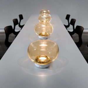 Stilnovo La Mariée stolová LED lampa zlatá/biela