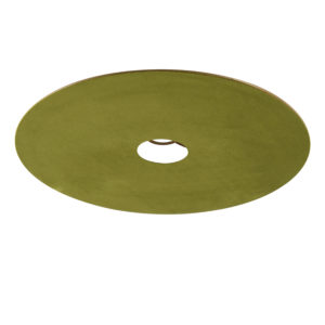 Zamatové ploché tienidlo zelené so zlatou 45 cm