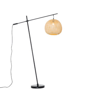 Orientálna exteriérová stojaca lampa bambus IP44 - Rafael