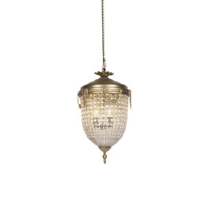 Art Deco závesná lampa krištáľ so zlatom 40 cm - Cesar