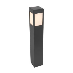 Stojanové vonkajšie svietidlo čierne 80 cm so stretávacím svetlom a senzorom na solar - Charlotte