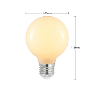 LED žiarovka E27 4W G80 2 700 K stmieva opál 2ks