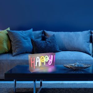 Stolová LED lampa Neon Happy, USB