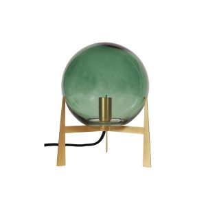 PR Home Milla stolová lampa 28 cm zlatá/zelená
