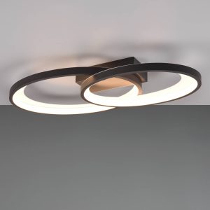 Stropné LED svetlo Malaga s 2 kruhmi