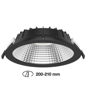 SLC Shift LED svietidlo Ø 22,8 cm CCT, čierna