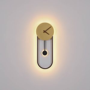 Nástenné LED svetlo Sussy s hodinami