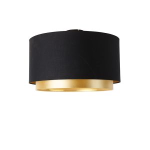 Moderné stropné svietidlo čierne so zlatým duálnym tienidlom 47 cm - Combi