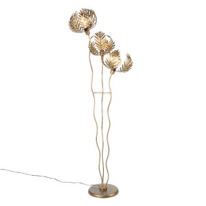 Vintage stojaca lampa zlatá 3-svetlá - Botanica Kringel