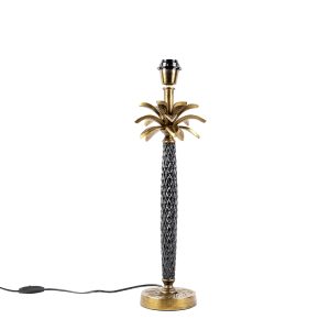 Stolná lampa Art Deco bronzová s čiernou bez tienidla - Areka