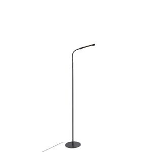 Dizajnová stojaca lampa čierna vrátane LED s dotykovým stmievačom - Palka