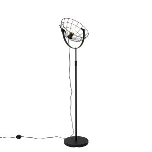 Priemyselná stojaca lampa čierna 35 cm nastaviteľná - Hanze
