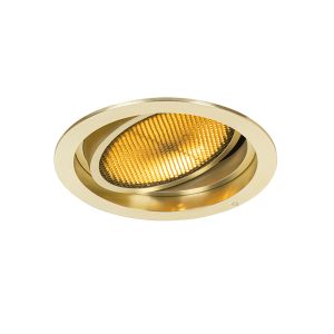 Moderné zápustné bodové svietidlo zlaté nastaviteľné - Coop 111 Honey