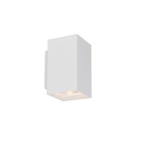 Moderné nástenné svietidlo hranaté biele - Sandy