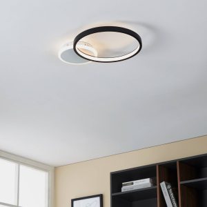 Stropné svietidlo LED Gafares s diaľkovým ovládaním okrúhle čierne