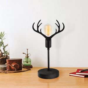 Stolová lampa GMN-000011 čierna jelenie parožie