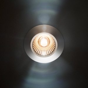 LED bodový podhľad Diled, Ø 6,7 cm, Dim-To-Warm, biely