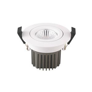 LED bodový podhľad Diled, Ø 8,5 cm, 10 W, Dim-To-Warm, biely